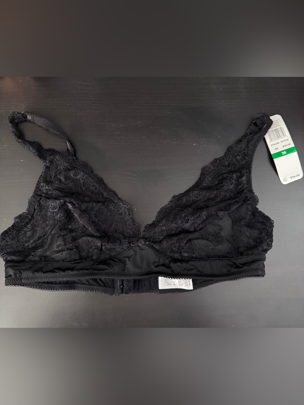 Wacoal Black Lace Unlined Bralette